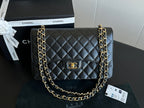 Classic Flap Jumbo Black Caviar Gold Hardware