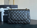 Classic Flap Jumbo Black Caviar Gold Hardware